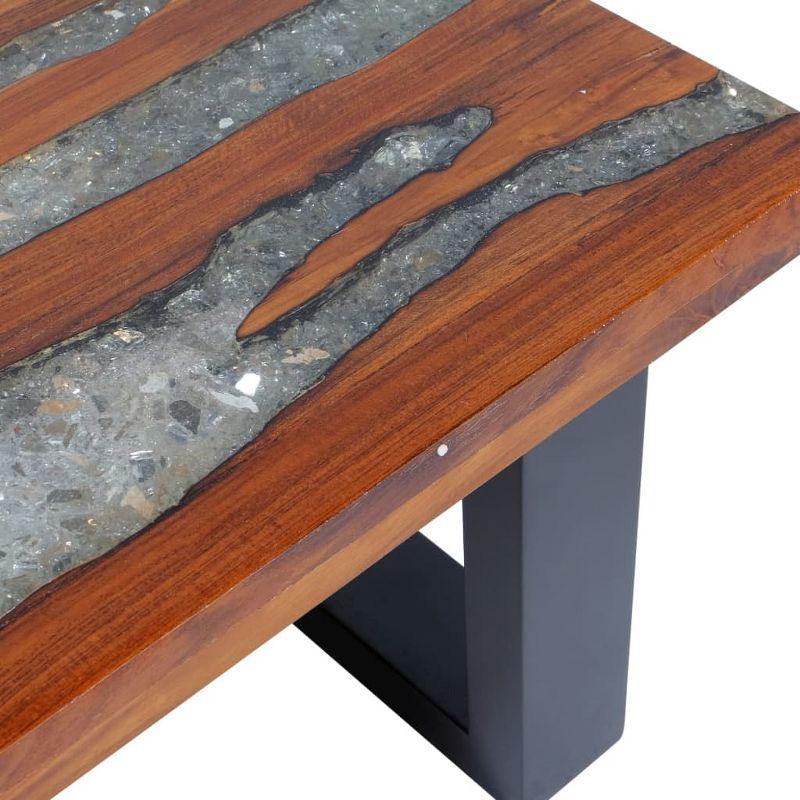 vidaXL Coffee Table Teak Resin 39.4Inchx19.7Inch