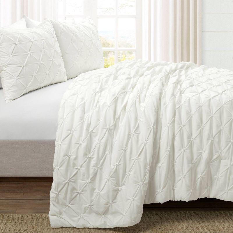 White Cotton 3 Piece Comforter Set