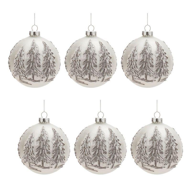 Melrose Pine Tree Ball Ornament (Set of 6)