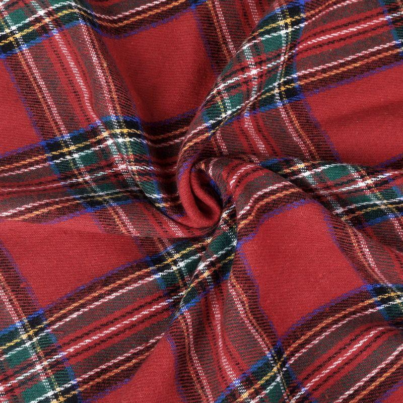 Unique Bargains Festive Plaid Scottish Tartan Pillow Covers 2 Pcs Large Plaid Red 20" x 20"