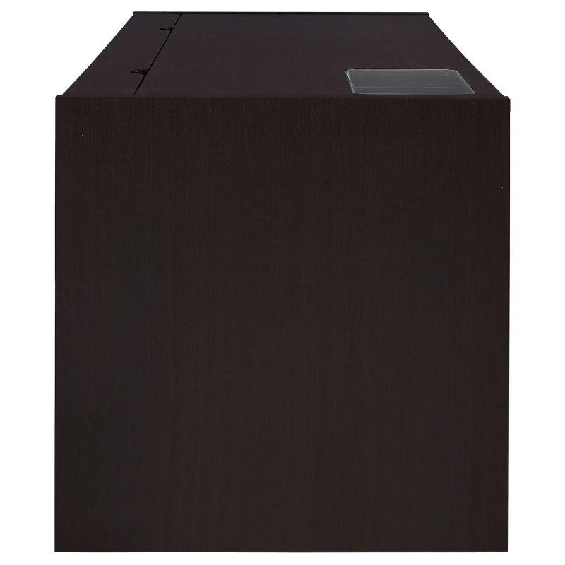 Halston 3 Drawer Office Desk Cappuccino - Coaster