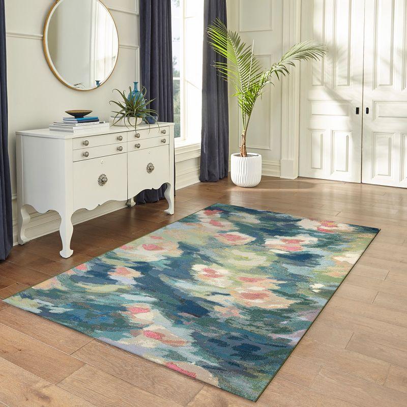 Liora Manne Marina Watercolor Pond Indoor/Outdoor Area Rug Multi 3'3" x 4'11"