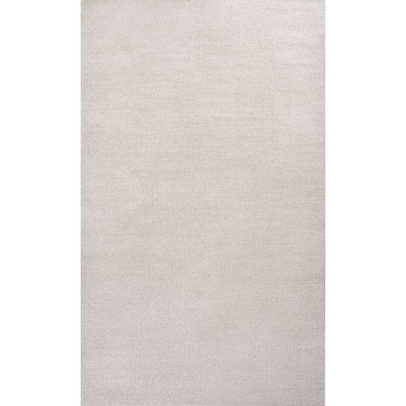 10' X 14' Rectangle Haze Solid Low-Pile Area Rug , Ivory - JONATHAN Y