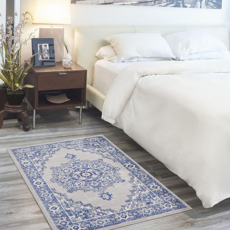 Nourison Whimsicle WHS03 Indoor only Area Rug - Grey Blue 3' x 5'