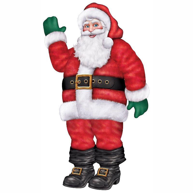 Festive 5' 6" Jointed Santa Cardstock Wall Decor