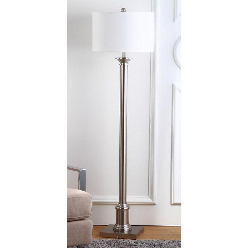 Livia 60 Inch H Floor Lamp - Nickel - Safavieh