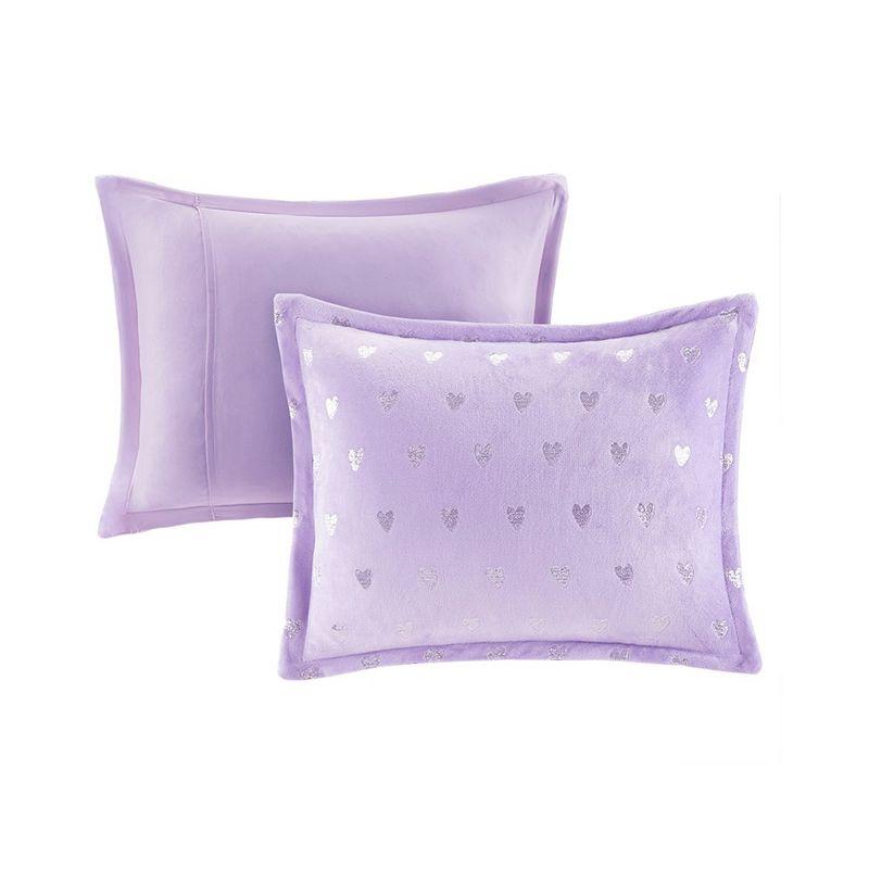 Mi Zone Rosalie Metallic Printed Plush Comforter Set