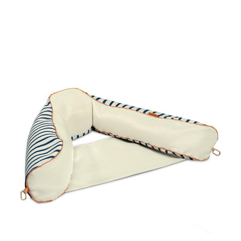 Big Joe Lux Bali Sling Pool Float, Cape Stripe, UV Protected, No Inflation Needed