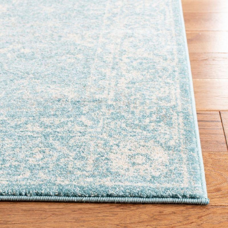 Evoke EVK270 Power Loomed Area Rug Light Blue / Ivory 4' X 6' - Safavieh.