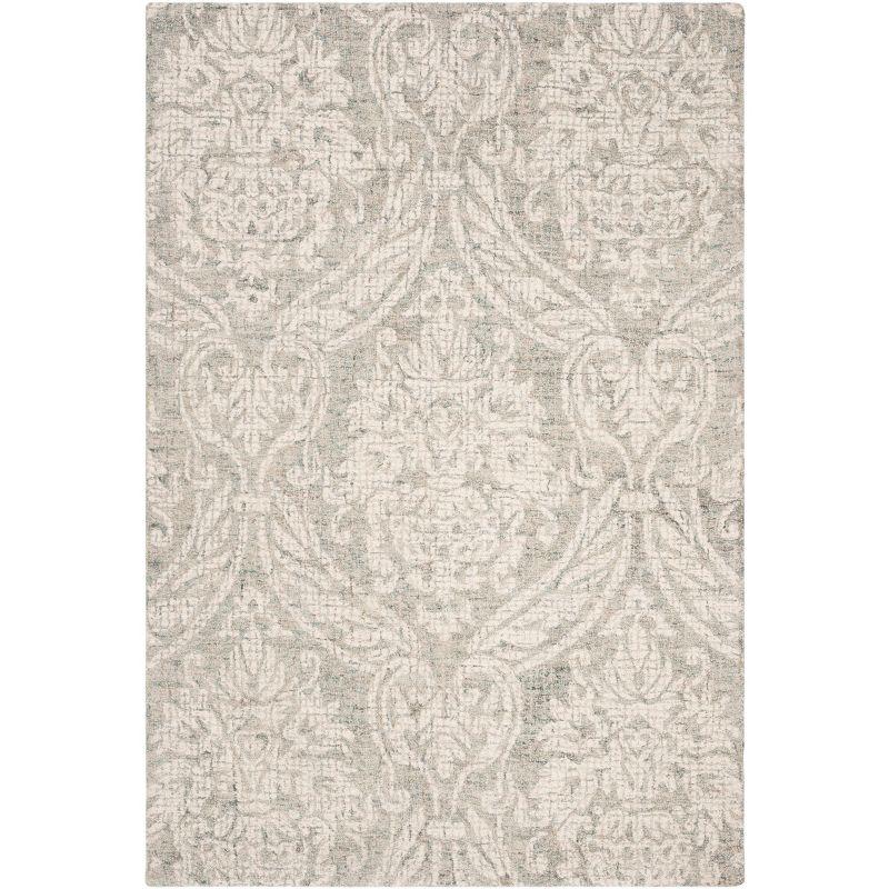 Abstract ABT204 Hand Tufted Indoor Accent Rug - Ivory/Grey - 4'x6' - Safavieh