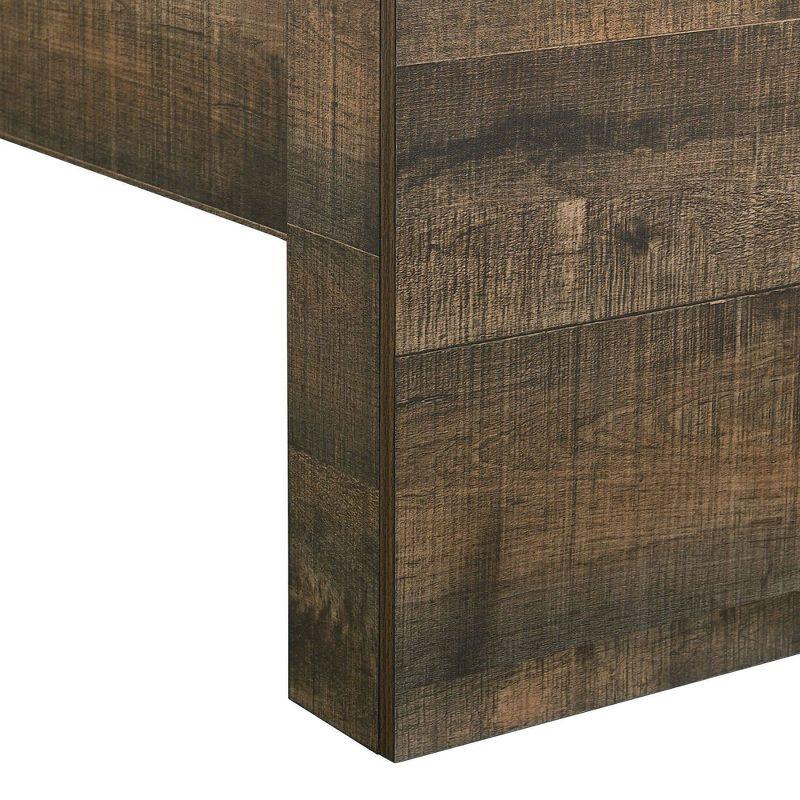 King Beckett Bookcase Panel Bed Walnut - Picket House Furnishings: Built-In Speakers, USB Port, Touch Lighting