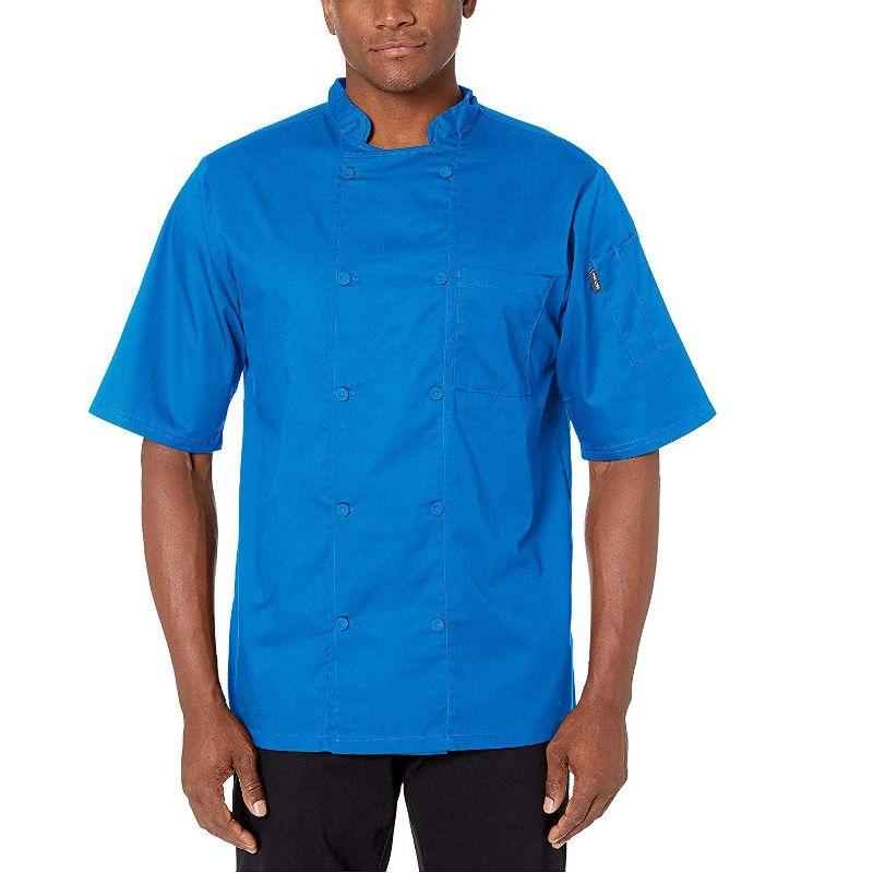 ChefCode Lightweight Cool Breeze Chef Coat Short Sleeve with Mesh Inlay Charcoal XS