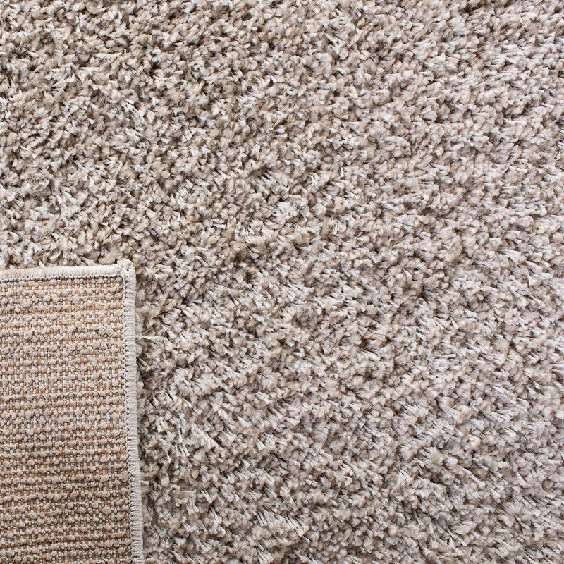 Arizona Shag ASG820 Power Loomed Indoor Area Rug - Linen - 4'x6' - Safavieh