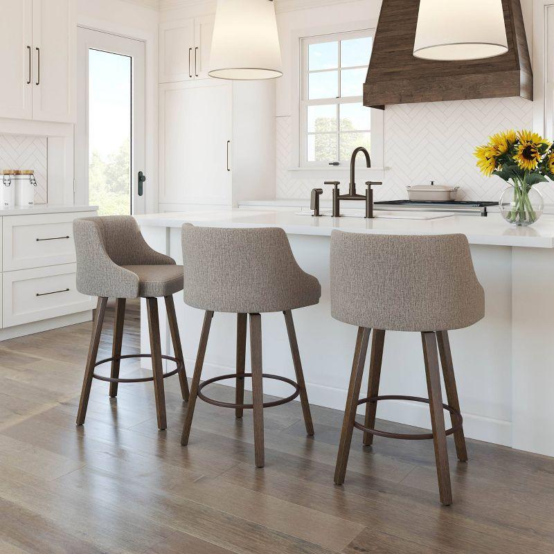 26.88" Ramon Swivel Counter Height Barstool - Amisco