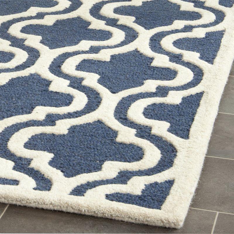 Cambridge CAM132 Tufted Indoor Accent Rug - Navy/Ivory - 3'x5' - Safavieh