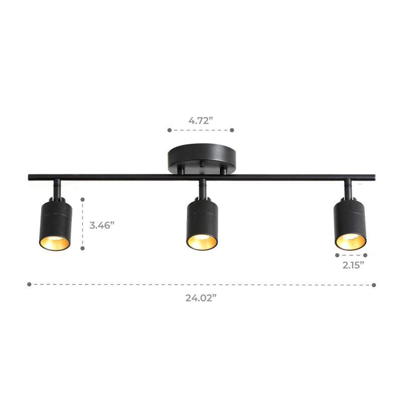 Vidalite Shura 3-Light Integrated LED Track Light with Rotatable Heads, 2 ft. Fixed Track Lighting Kit, 3000k, 1470 Lumens