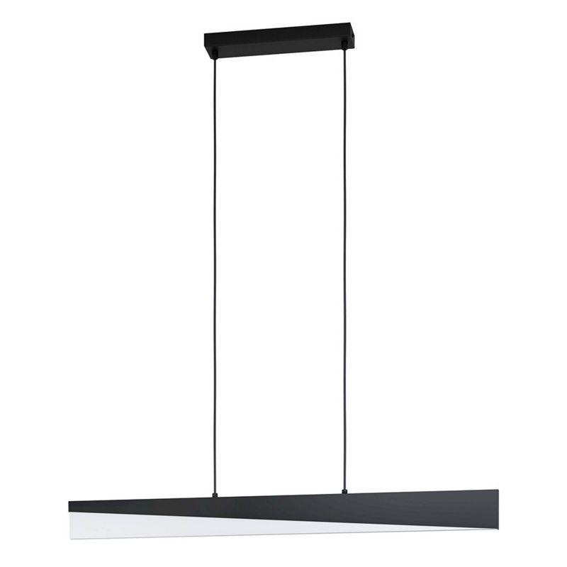 31.3" Isidro Integrated LED Diffuser Pendant Structured Black Finish - EGLO