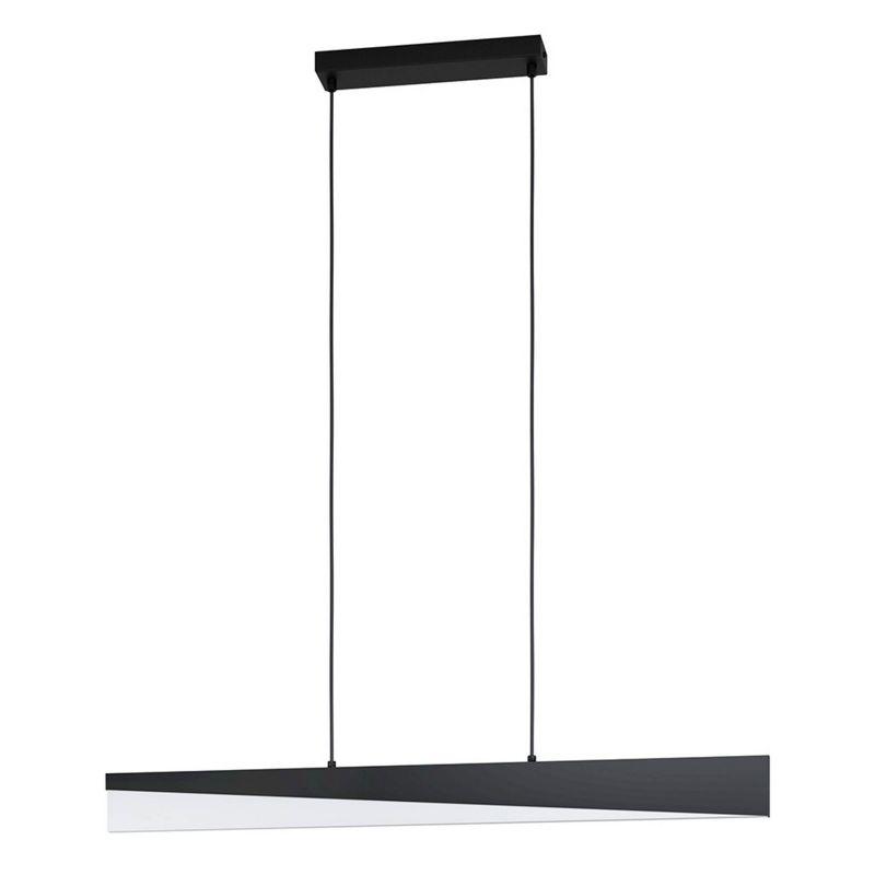 Isidro Sleek Minimalist LED Linear Pendant in Structured Black