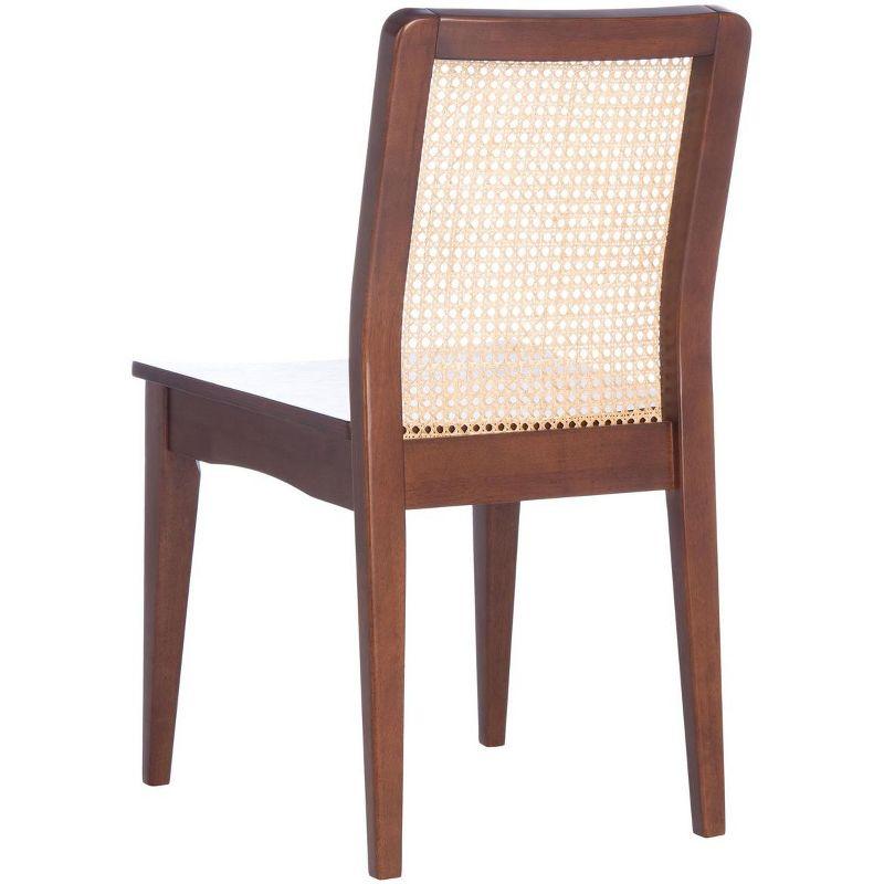 Benicio Coastal Dark Brown Rattan Dining Chair Set