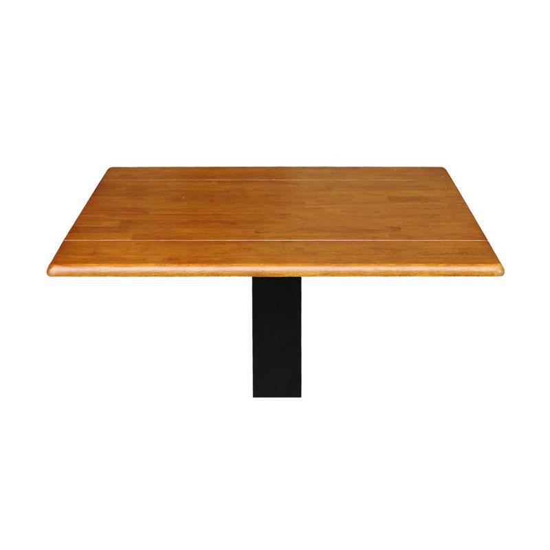 36" Black and Cherry Wood Extendable Dining Table