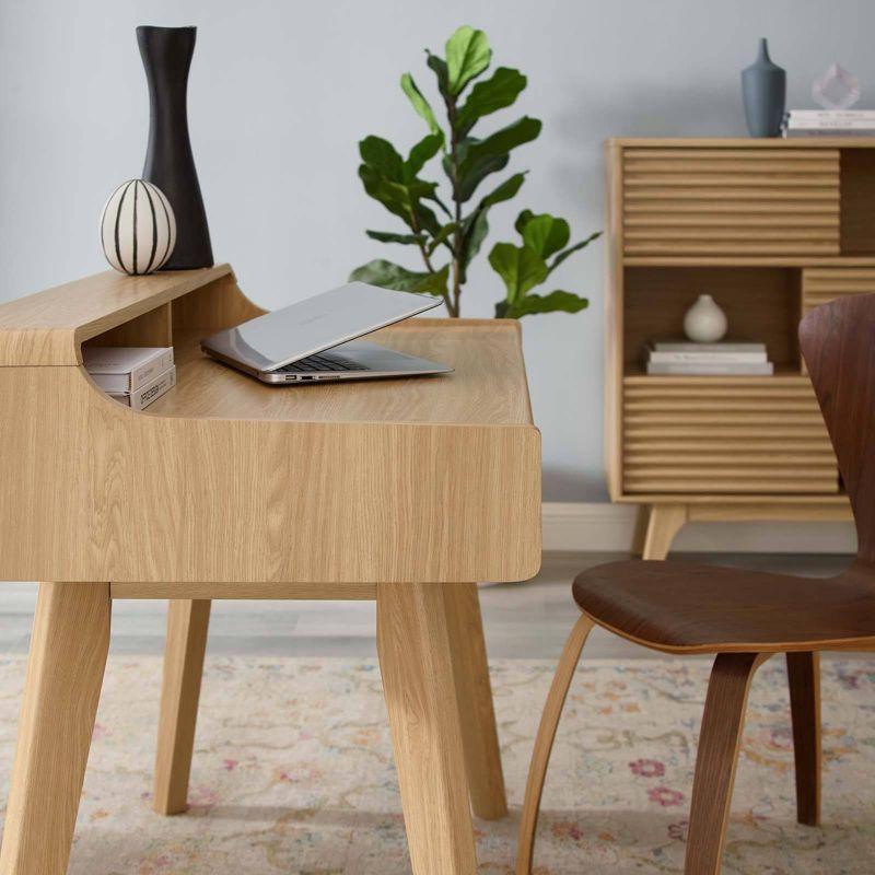 Render Writing Desk Oak - Modway