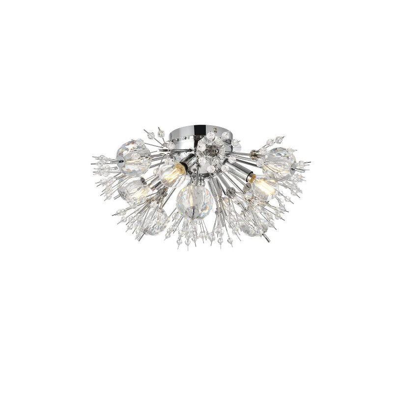 Elegant Lighting Vera 19 inch crystal starburst wall sconce in chrome