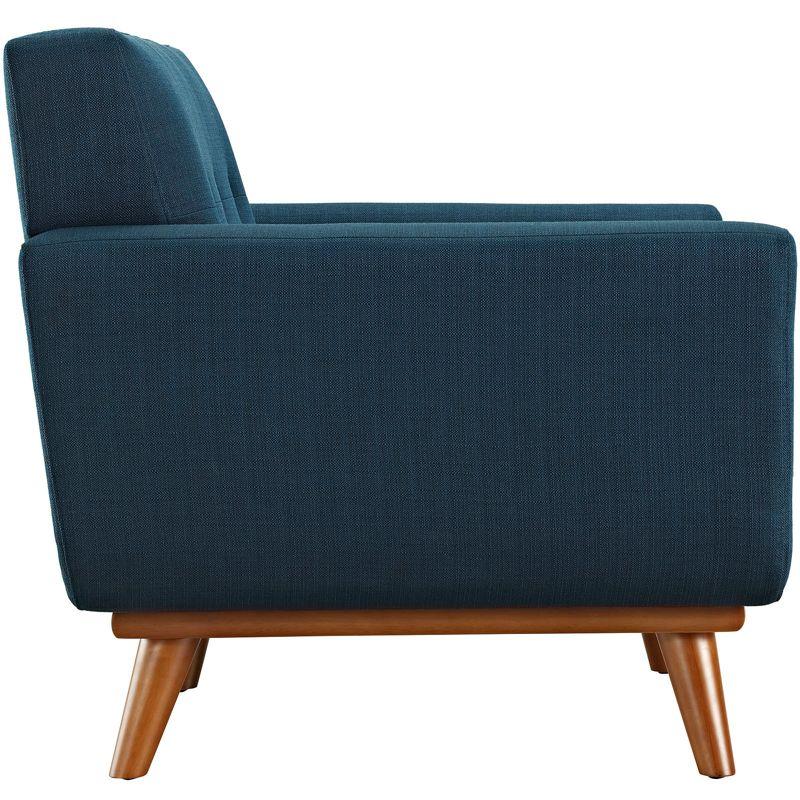 2pc Engage Armchair and Ottoman Azure - Modway: Comfortable Upholstered Seating Set, No Tools Assembly