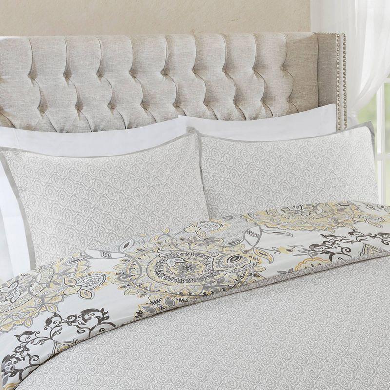 Madison Park Isla 3 Piece Reversible Cotton Floral Duvet Set