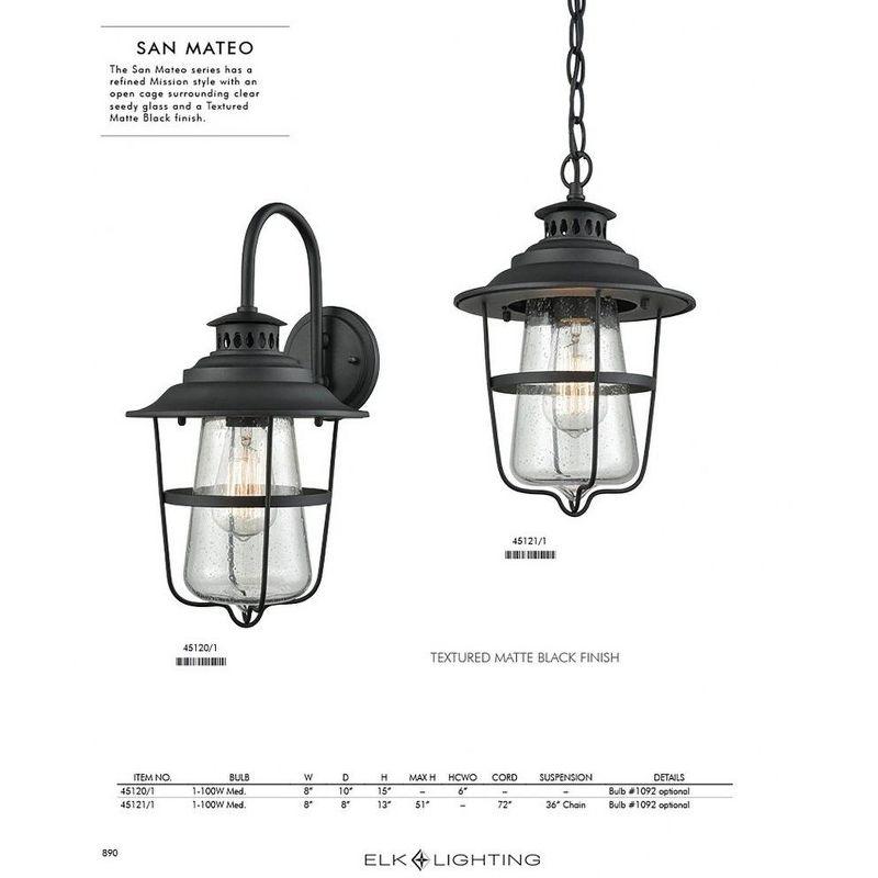 Elk Home San Mateo 1 - Light Pendant in  Textured Matte Black