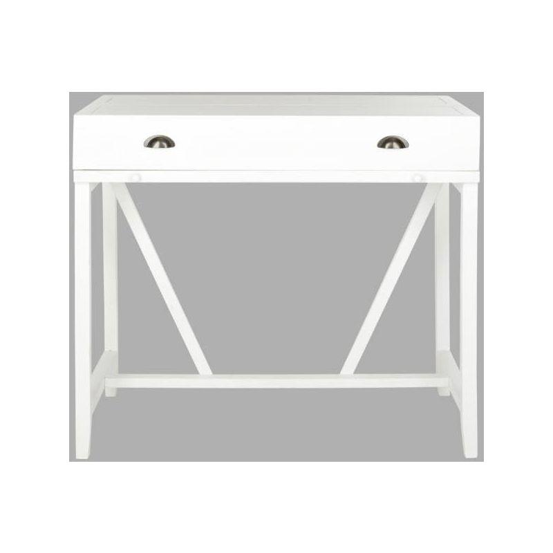 Wyatt Writing Desk With Pull Out - AMH6509 - White - Safavieh Couture