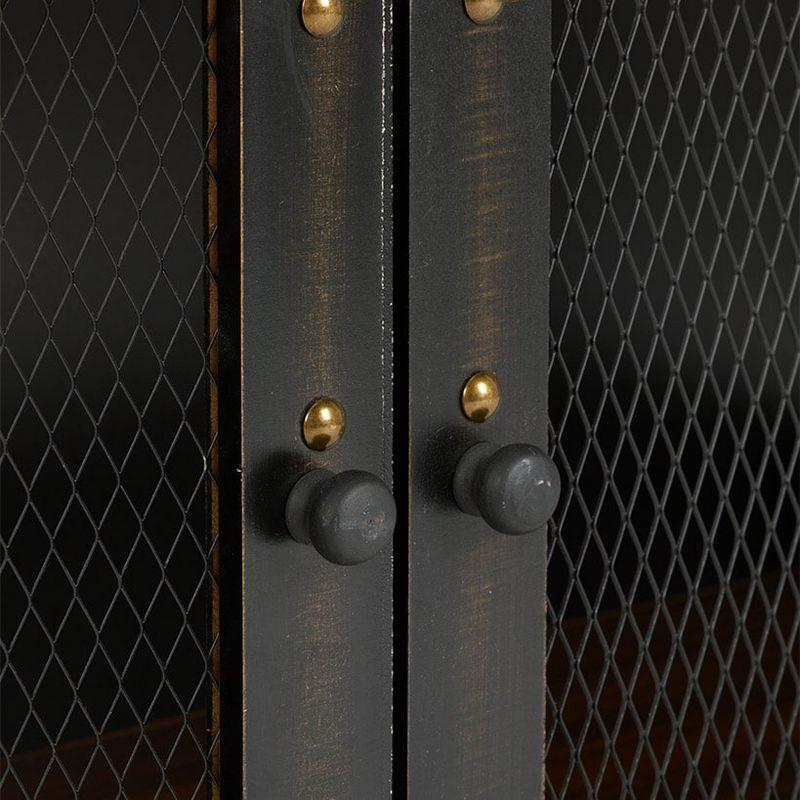 The Lakeside Collection Industrial-Style Rolling Buffet Carts - Black