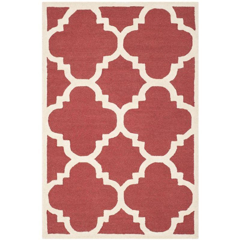 Cambridge CAM140 Tufted Indoor Accent Rug - Rust/Ivory - 3'x5' - Safavieh