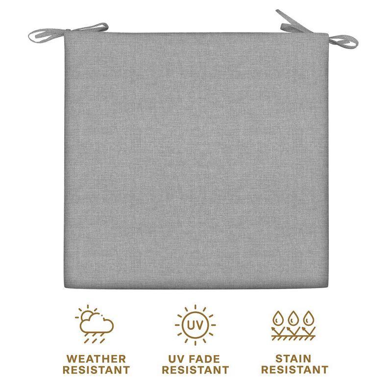 Honeycomb Outdoor Universal Seat Cushion (2-Pack) - Textured Solid Platinum Grey