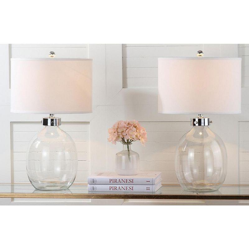 Neville Clear Glass Table Lamp (Set of 2) - LIT4067 - Glass - Safavieh