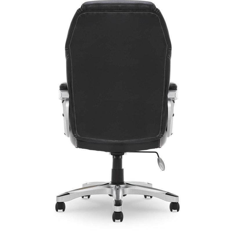 High-Back Ergonomic Executive Gaming Chair in Gray Mesh & Faux Leather