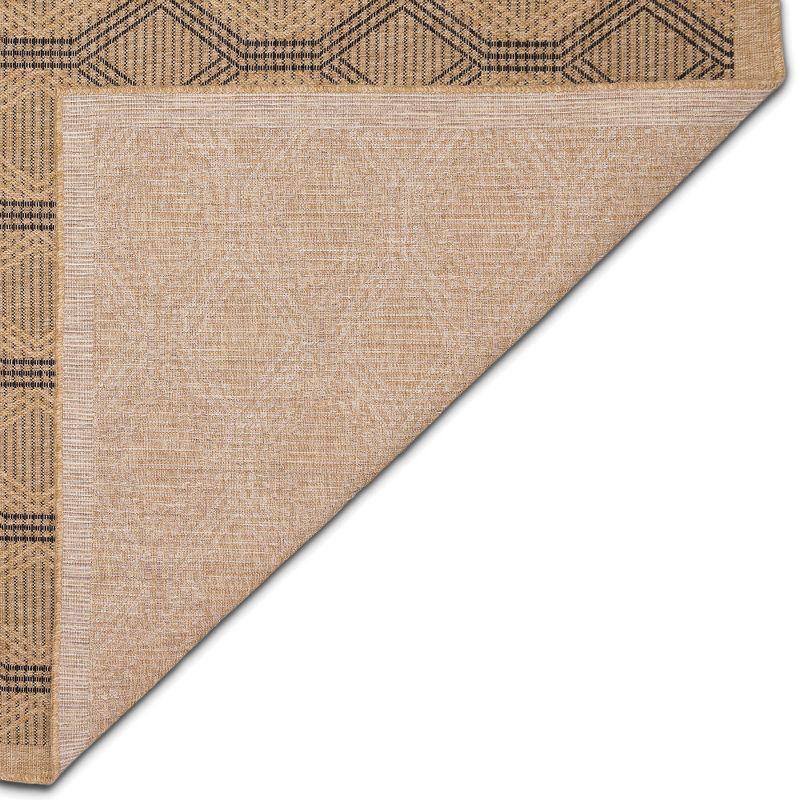 Sahara Natural Geometric Flat Woven Indoor/Outdoor Rug