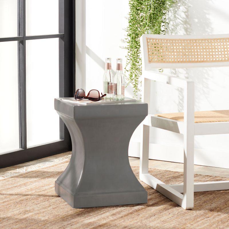 Curby Accent Stool - Indoor/Outdoor - VNN1002 - Gray - Safavieh