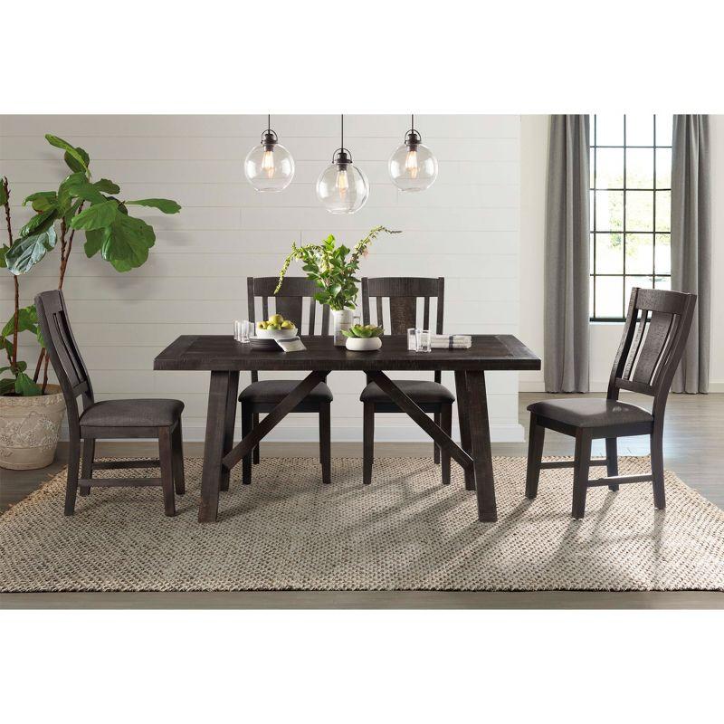 Cash Dining Table Dark Gray - Picket House Furnishings: Rustic Farmhouse Trestle, Seats 6, Acacia Wood