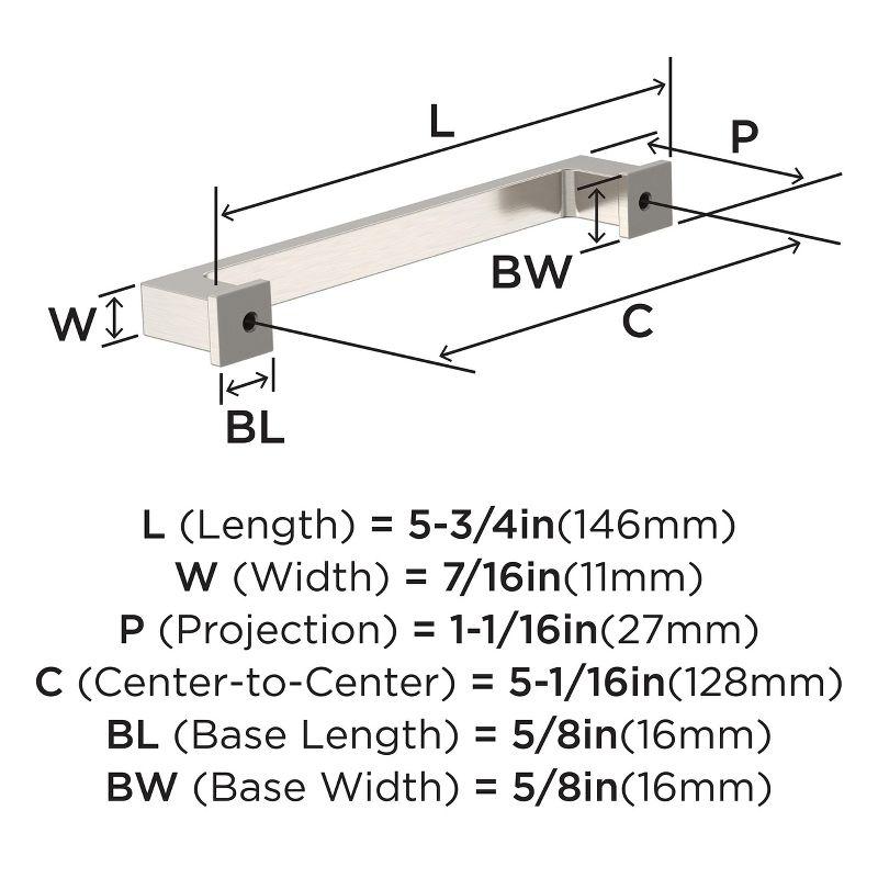 Satin Nickel 5-Inch Modern Cabinet Pulls with Mounting Hardware