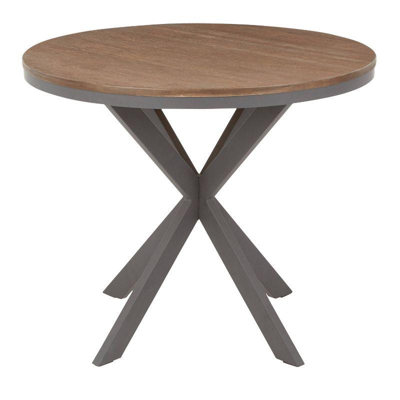 X Pedestal Industrial Dinette Table - LumiSource