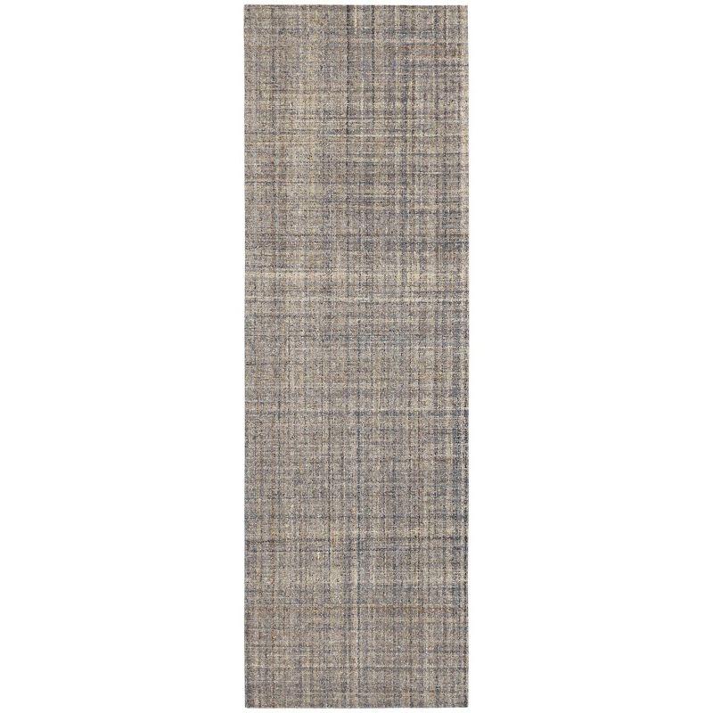Harris Blue/Brown Hand Micro Hooked Wool Rug