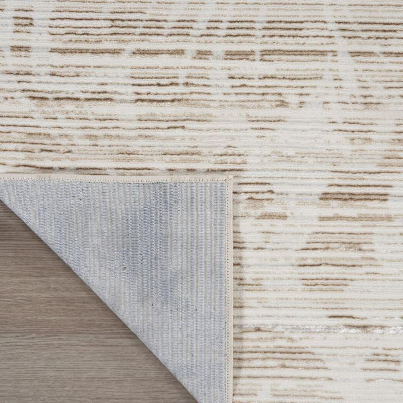 Williston Forge Kloi Abstract Ivory/Grey Area Rug