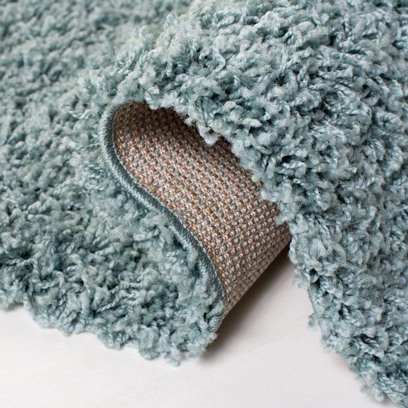 Athens Shag SGA119 Power Loomed Indoor Area Rug - Seafoam - 6'7"x6'7" - Safavieh