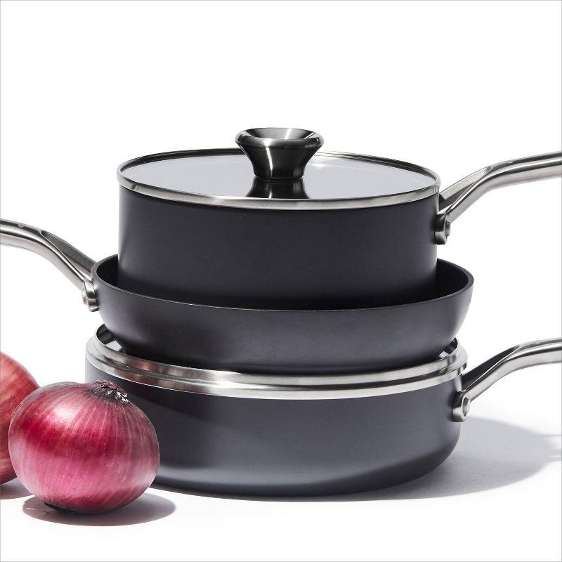 OXO OXO 5 Pieces Hard-Anodized Aluminium Non Stick Cookware Set