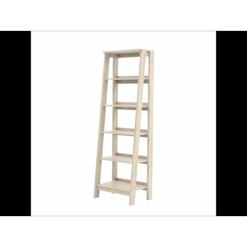 71.14" Trestle 5 Shelf Bookcase Mystic Oak - Sauder: Open Display, Fixed Shelves