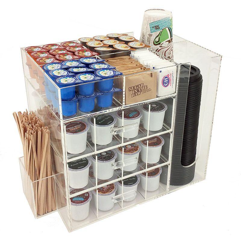 OnDisplay Acrylic Break Room Coffee Station with Drawers for Keurig® K-Cup Coffee Pods