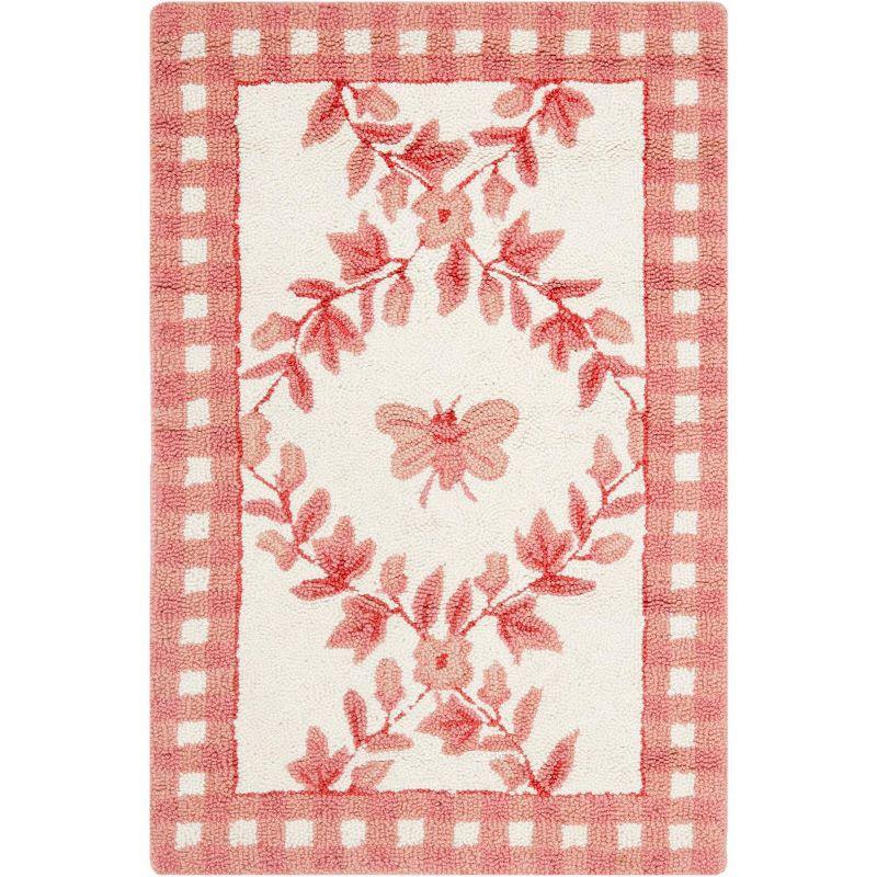 Chelsea HK55 Hand Hooked Accent Rug - Ivory/Rose - 1'8"x2'6" - Safavieh.