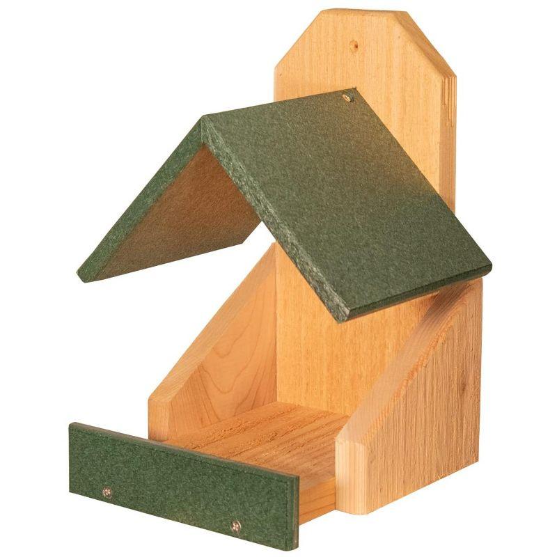 JCS Wildlife Cedar Robin Roost Birdhouse with Recycled Poly Lumber Roof