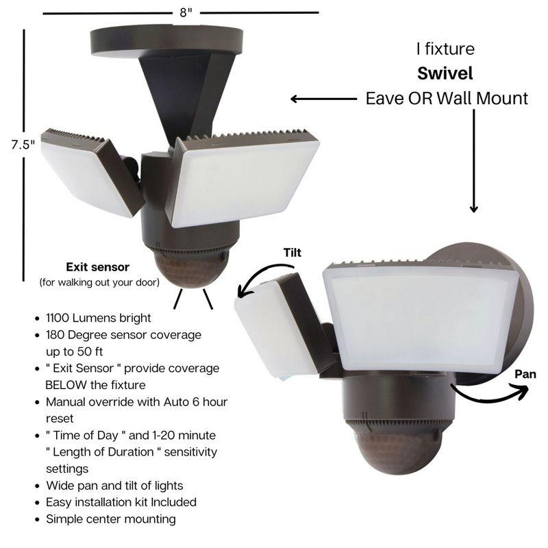 IQ America LED Outdoor Security Accent with Motion Sensor