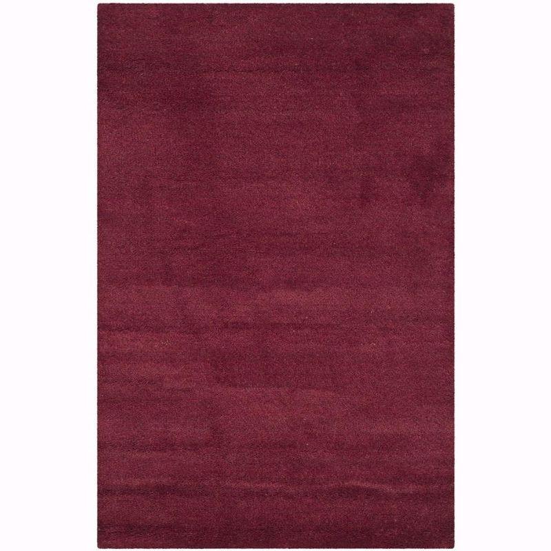 Red Handmade Wool Rectangular Tufted Accent Rug - 2' x 3'